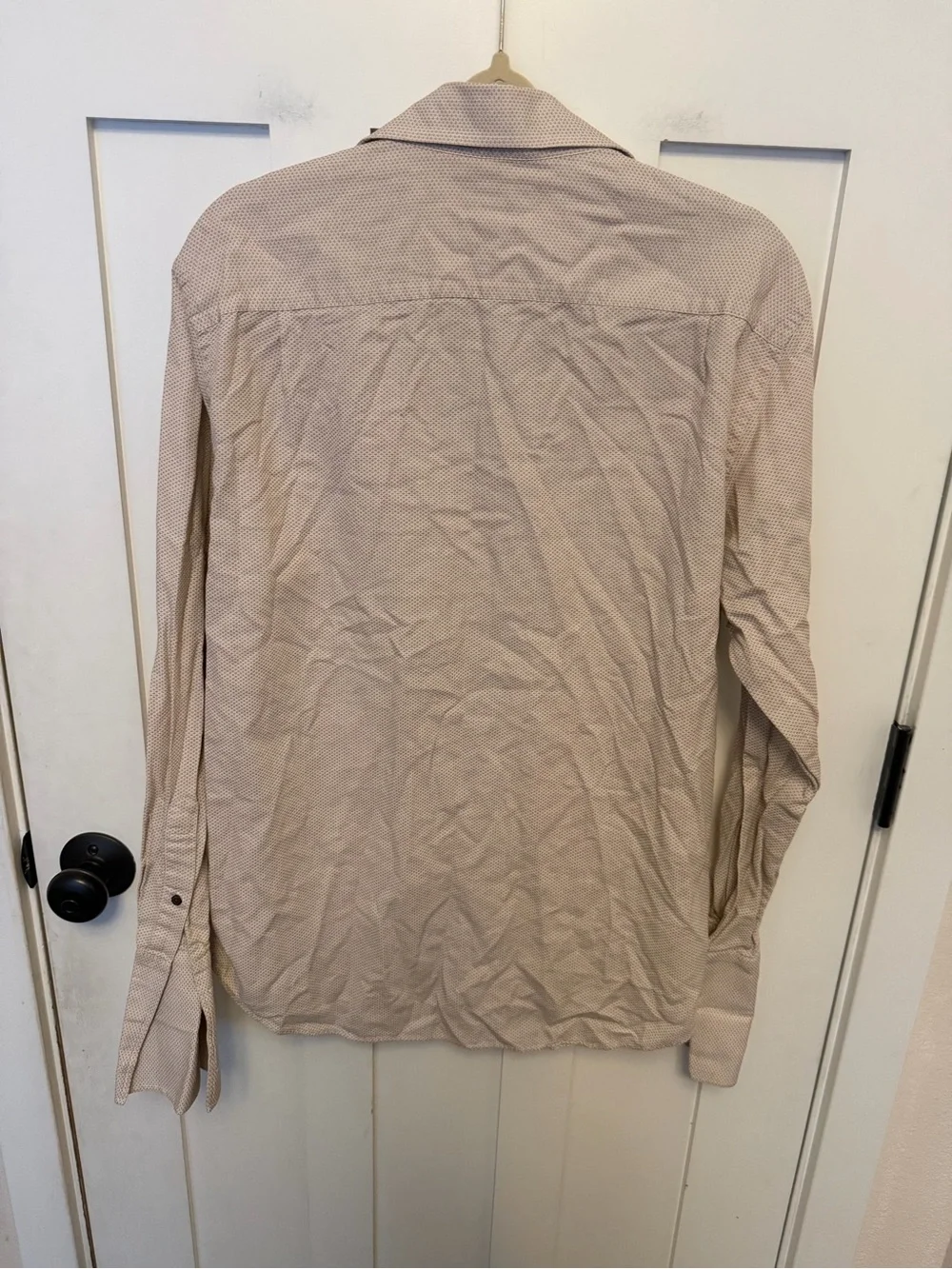 Banana Republic Men Beige Long Sleeves Casual Button Down Shirt Medium Cotton